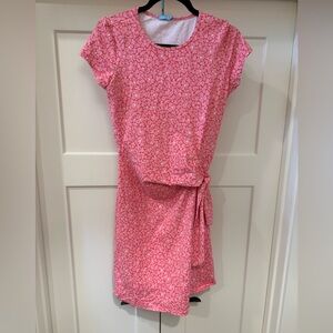 J McLaughlin Pink Floral Tie Dress